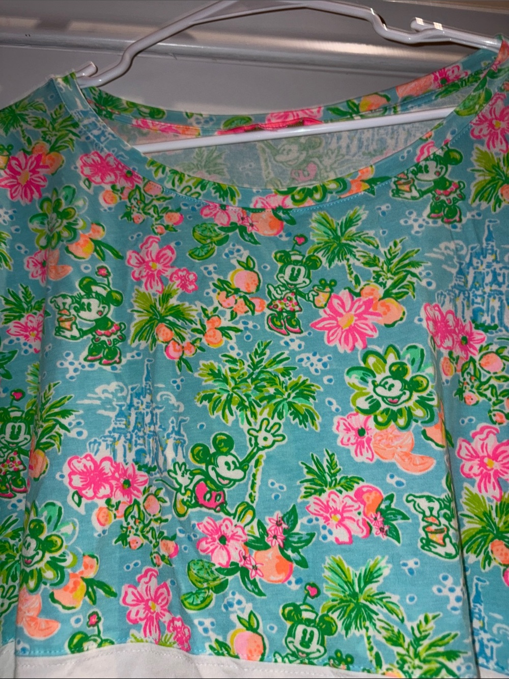 Lilly Pulitzer X Disney Mint & Pink Floral Top - Picture 3 of 5
